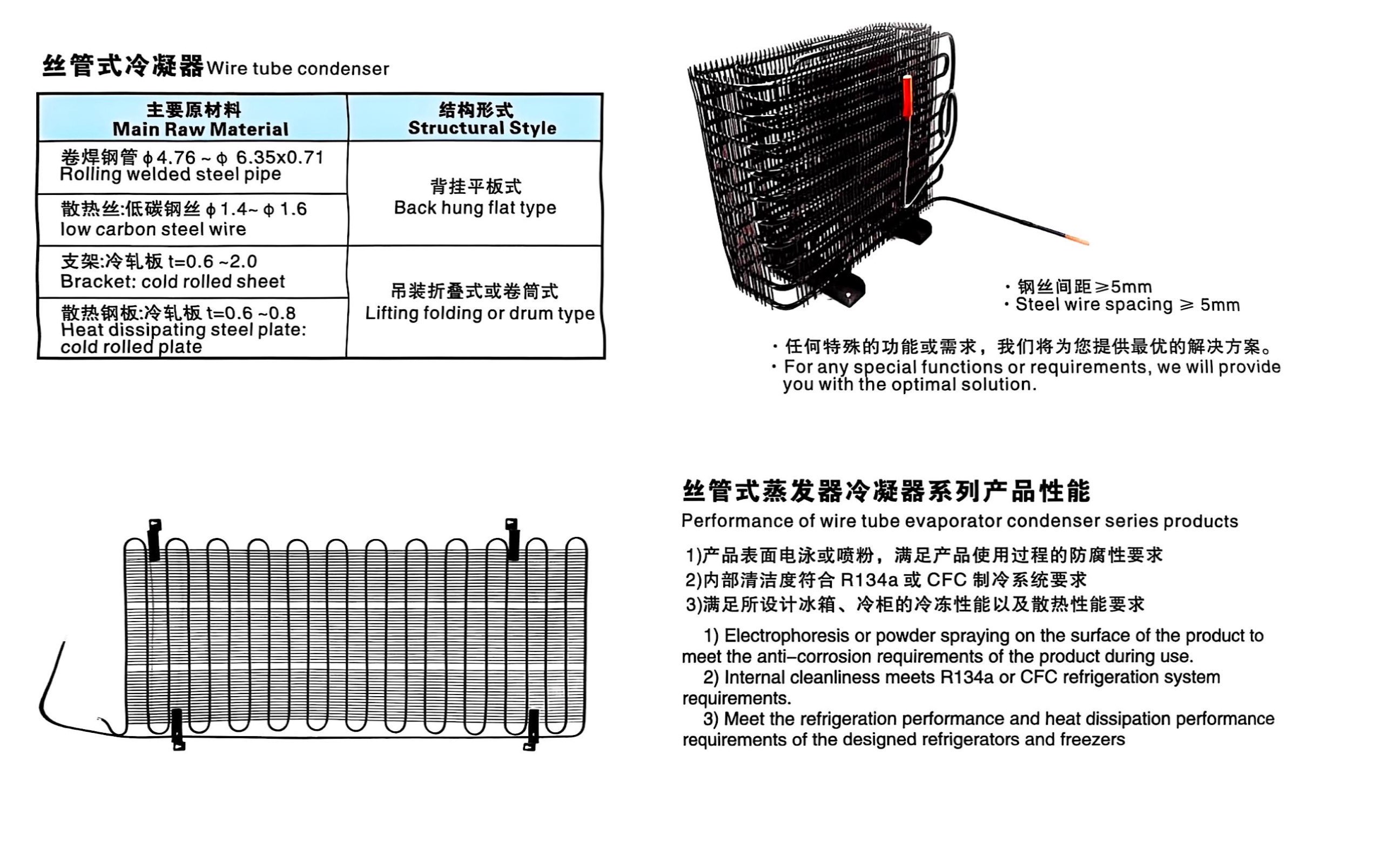 china,Wire tube condenser manufacturers,suppliers,factory -changsheng