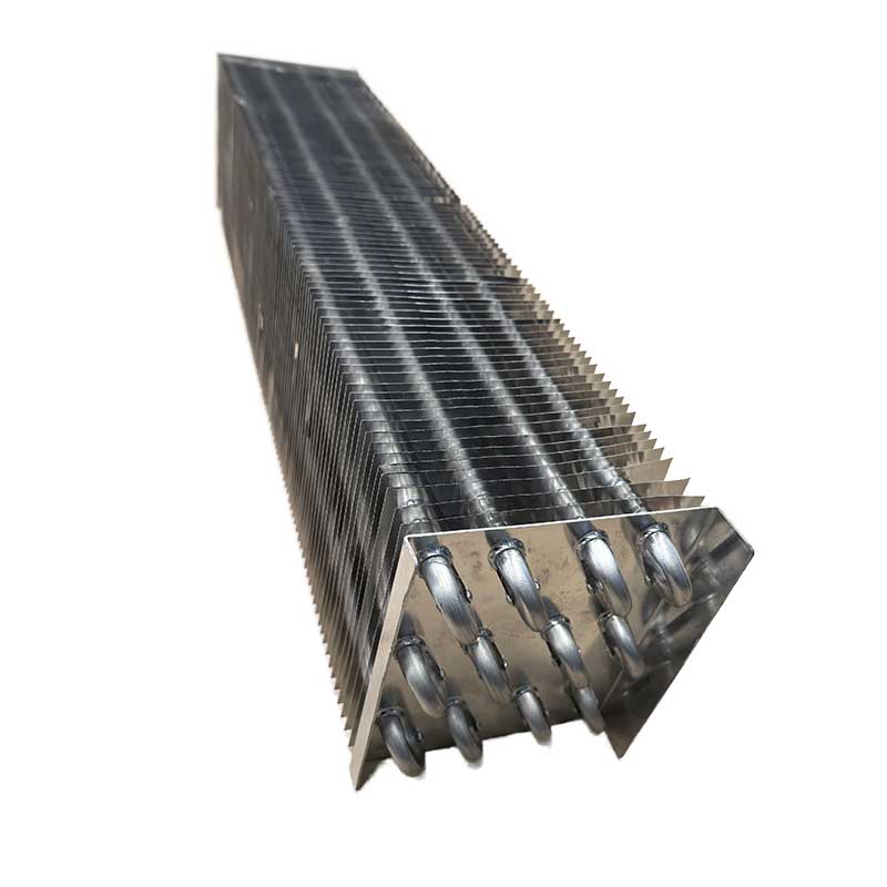 Aluminum tube fin evaporator coil