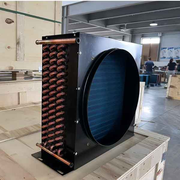 Air-cooled copper tube aluminum fin condenser