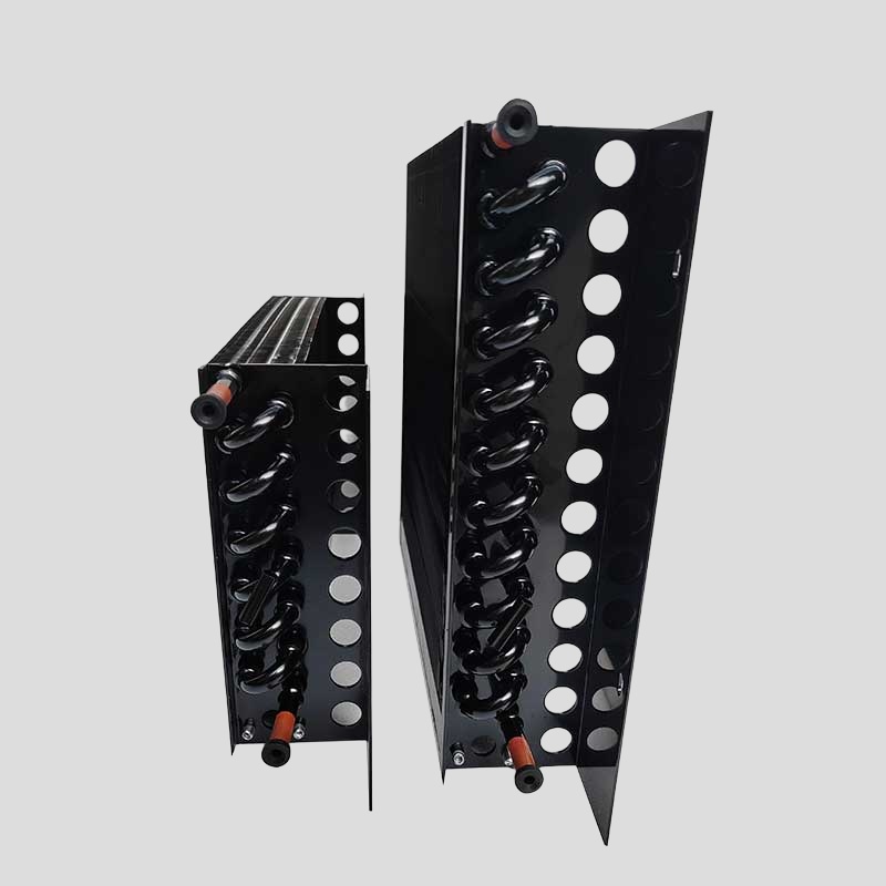 Black copper tube aluminum fin evaporator coil