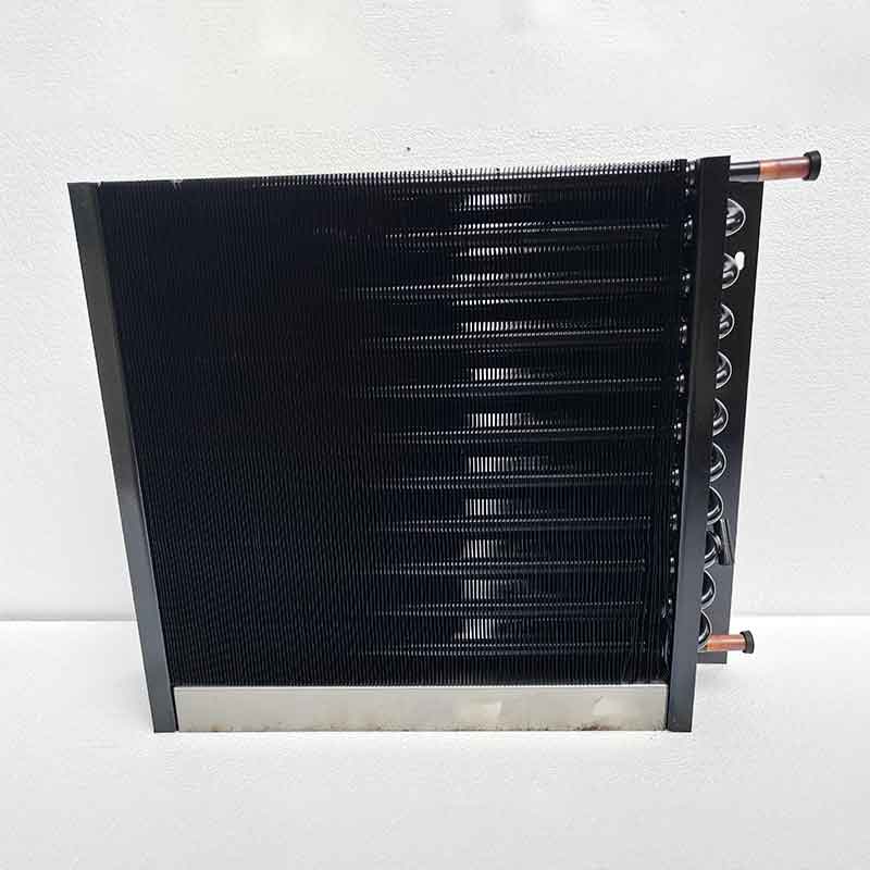 Black copper tube aluminum fin evaporator coil