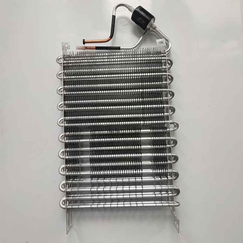 Aluminum tube fin evaporator coil