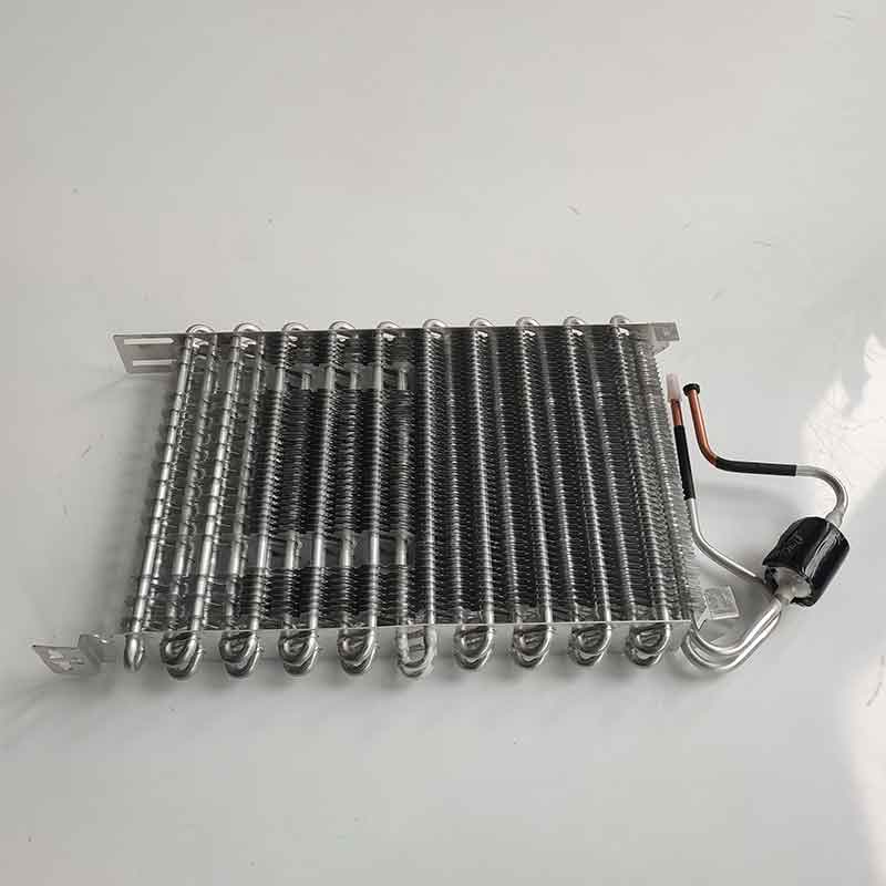 Aluminum tube fin evaporator coil