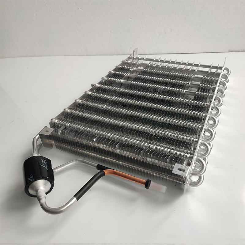 Aluminum tube fin evaporator coil