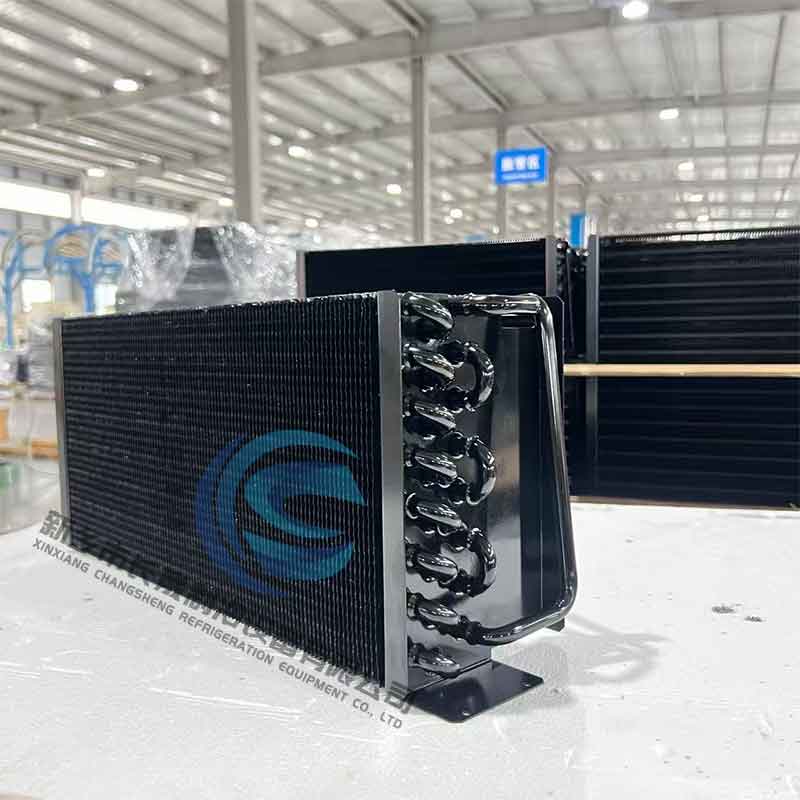 Air-cooled copper tube fin evaporator
