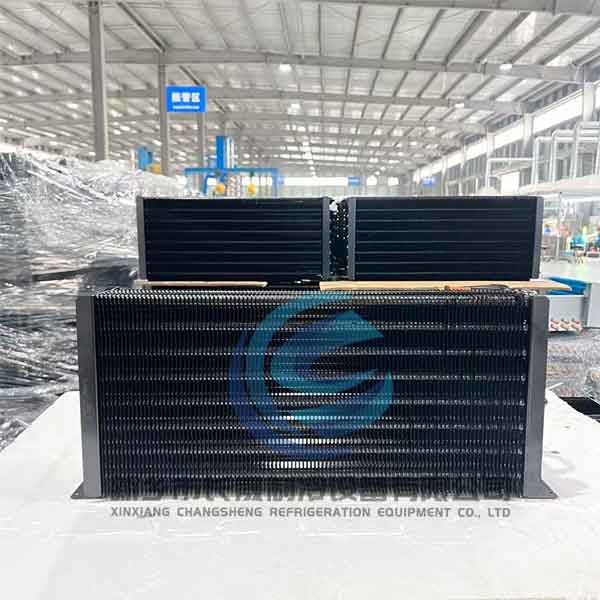 Air-cooled copper tube fin evaporator