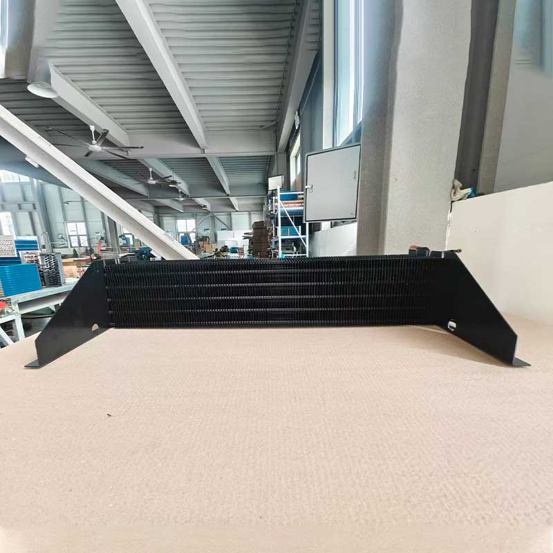 Internally threaded copper tube aluminum foil finned condenser,