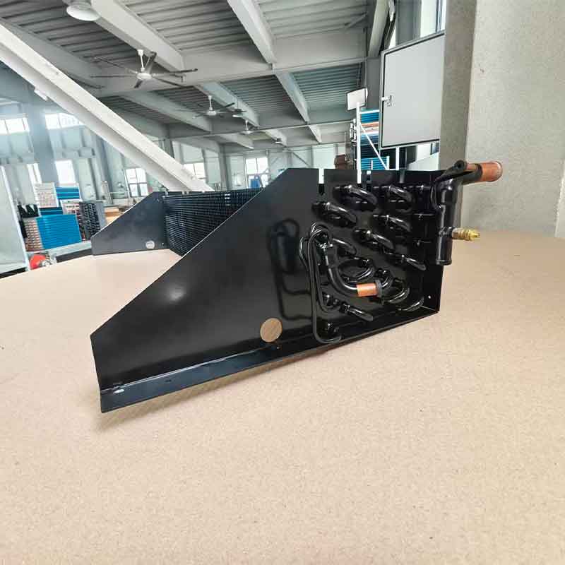 Internally threaded copper tube aluminum foil finned condenser,