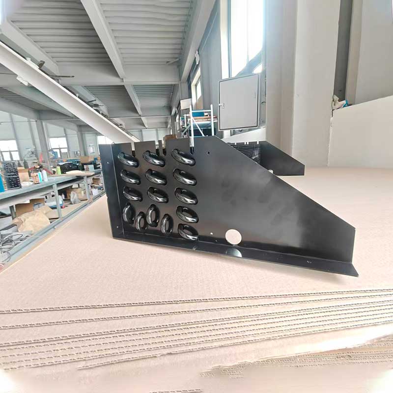 Internally threaded copper tube aluminum foil finned condenser,